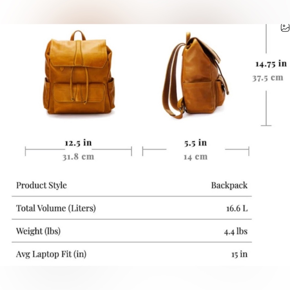 Brown Leather Backpack - image 3